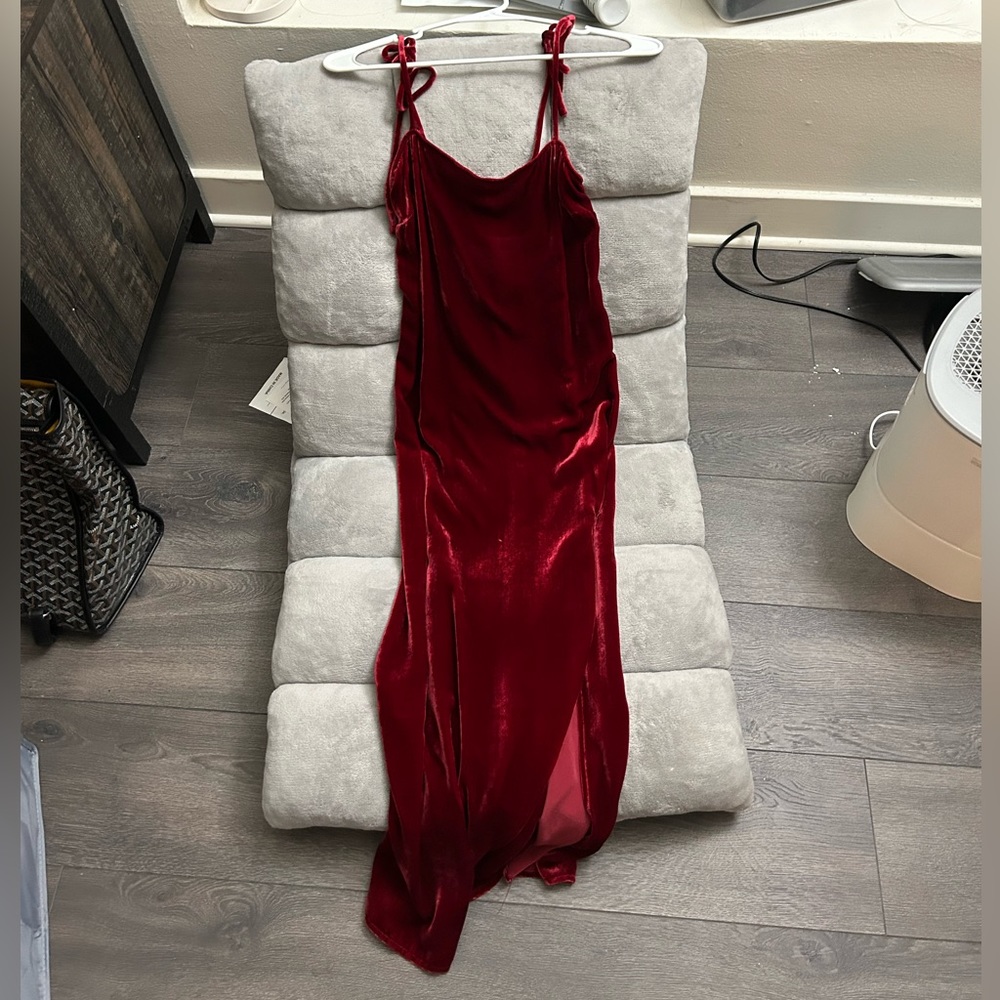 velvet slip dress Red Size XS